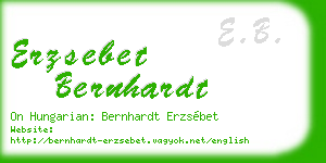 erzsebet bernhardt business card